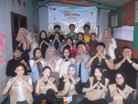 Foto bersama tim Rumah Marimba 3 bersama fasilitator dan tim Next Generation Indonesia (NXG)